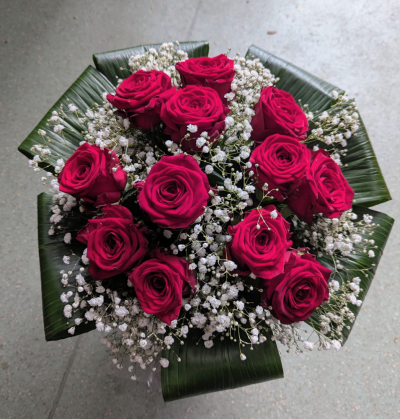 To The One I Love - A timeless bouquet of twelve rich red roses, beautifully arranged to express love, romance and heartfelt sentiments for any special occasion.